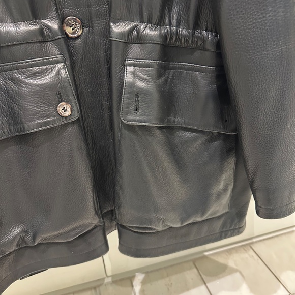 Loro Piana Men's Leather/Cashmere Coat - Picture 7 of 15